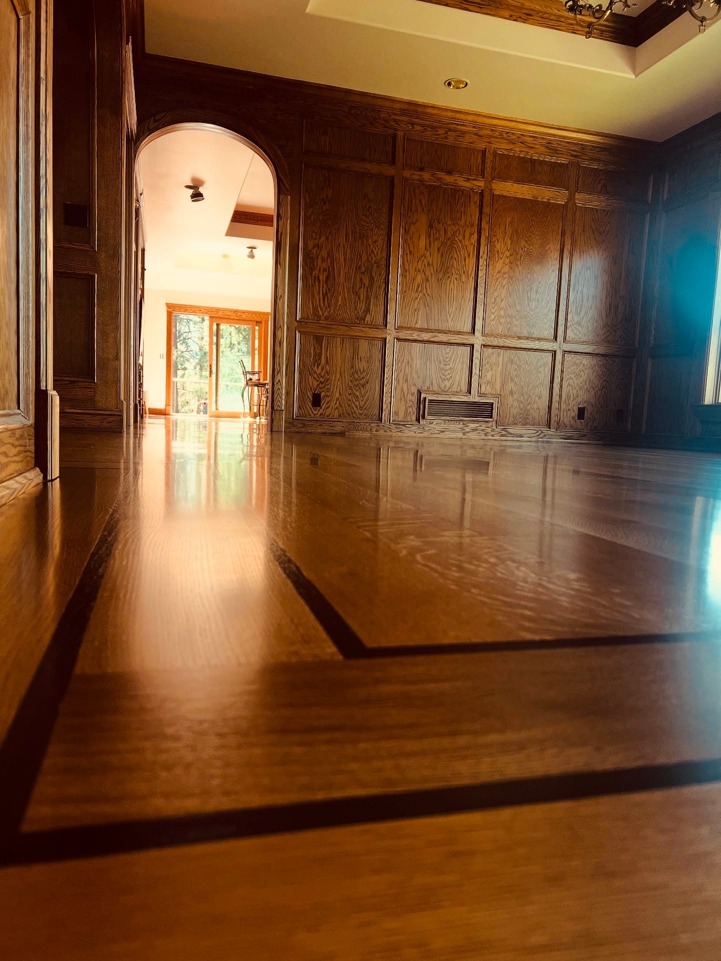 Custom hardwood floor project by Integrity Hardwood LLC, Post Falls, Idaho