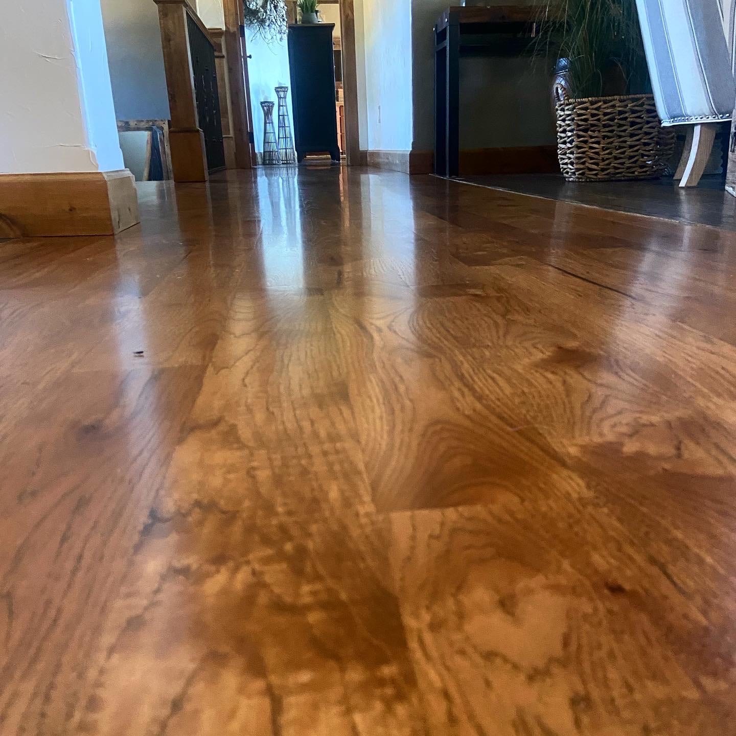 Custom hardwood floor project by Integrity Hardwood LLC, Rathdrum, Idaho