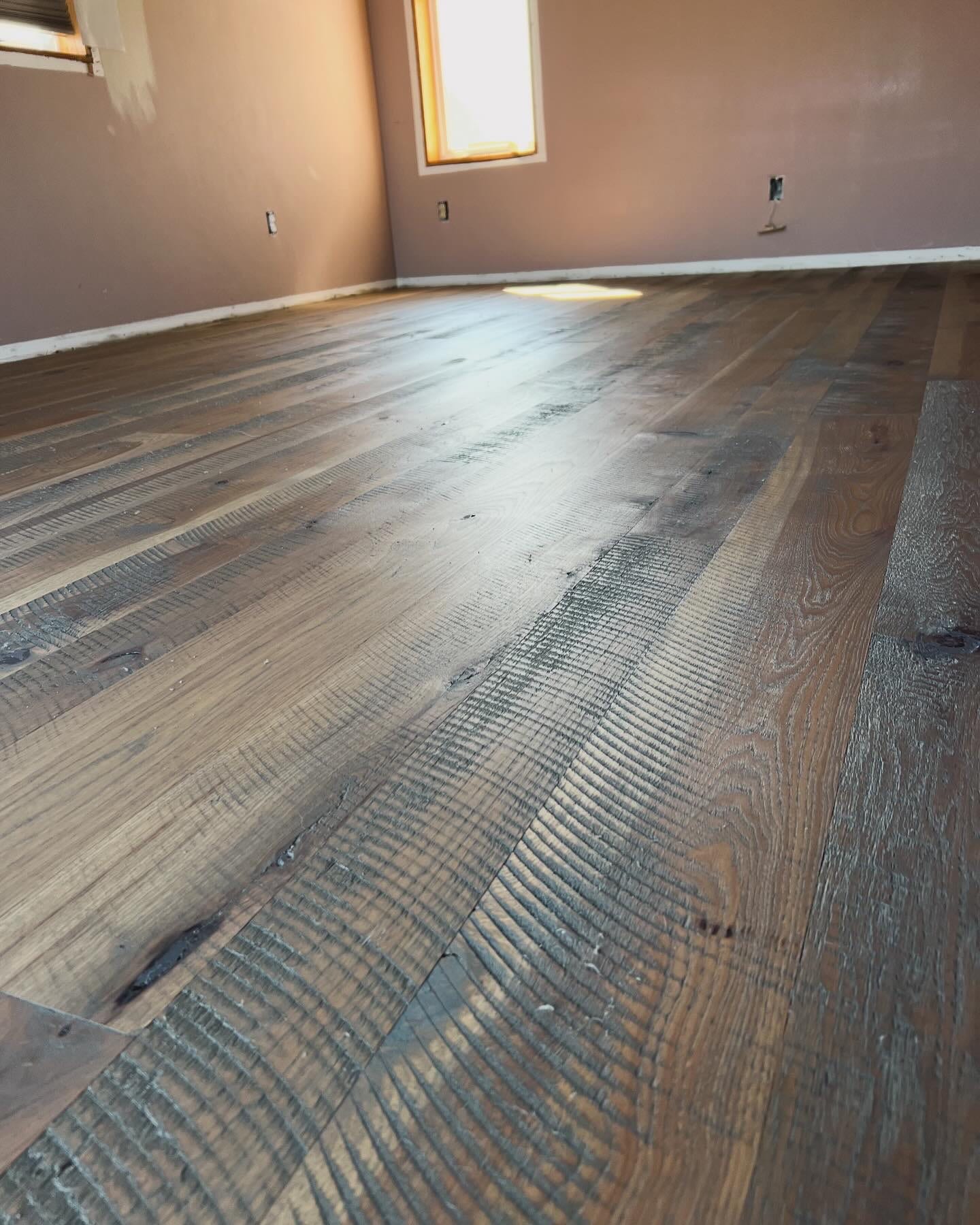 Custom hardwood floor project by Integrity Hardwood LLC, Post Falls, Idaho