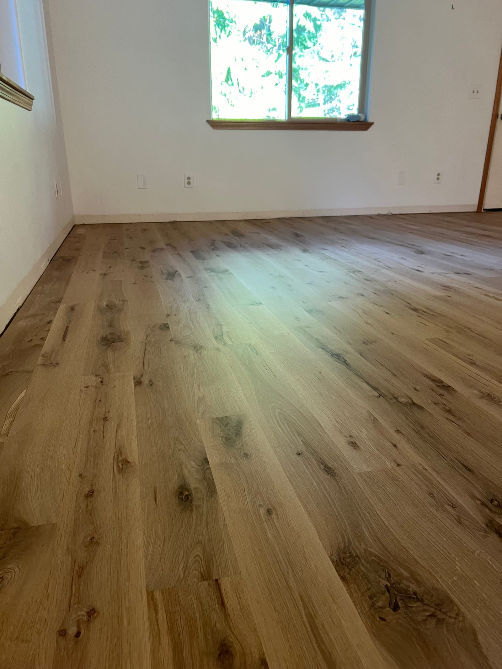Custom hardwood floor project by Integrity Hardwood LLC, Post Falls, Idaho