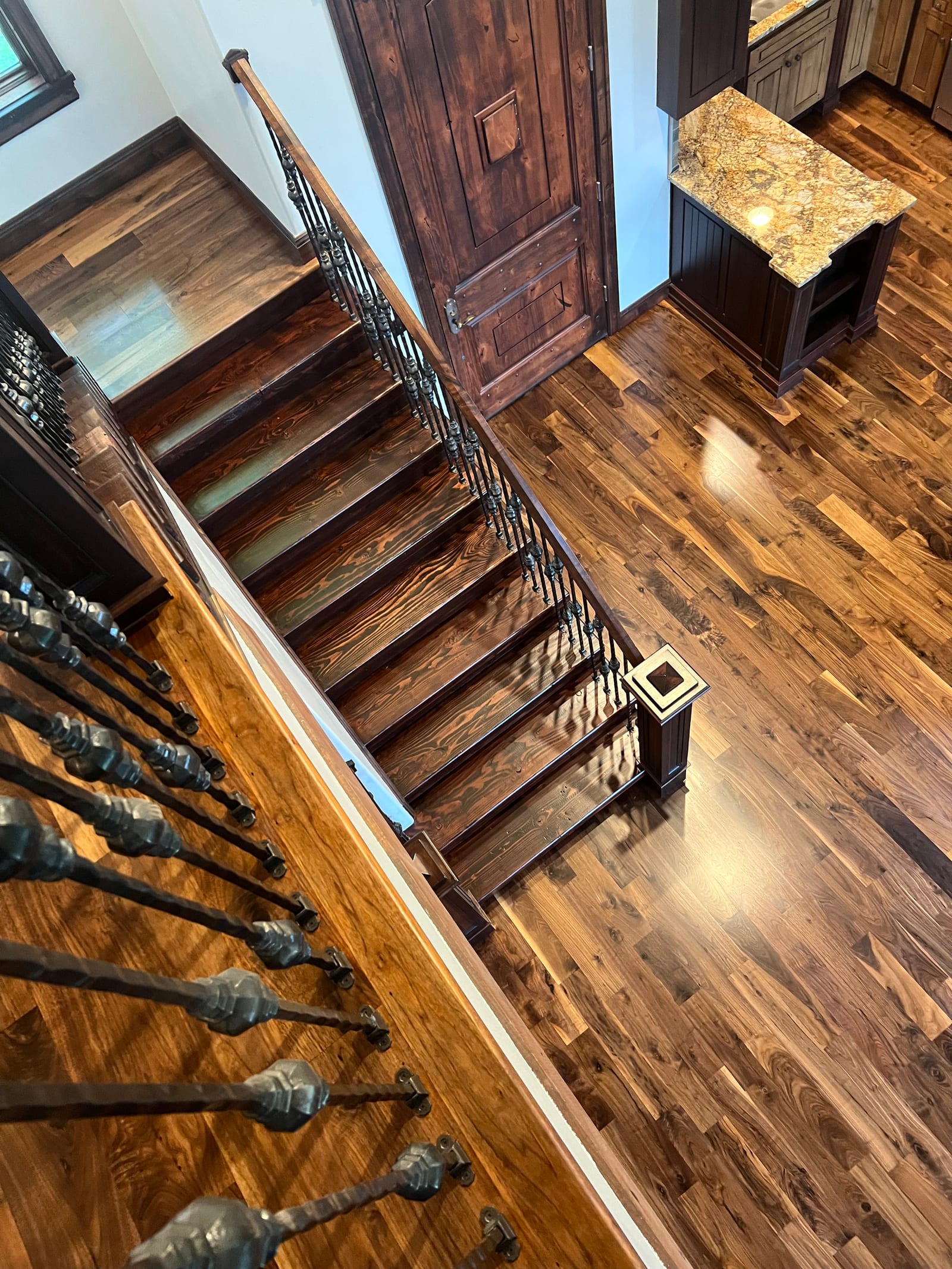 Custom hardwood floor project by Integrity Hardwood LLC, Hayden, Idaho