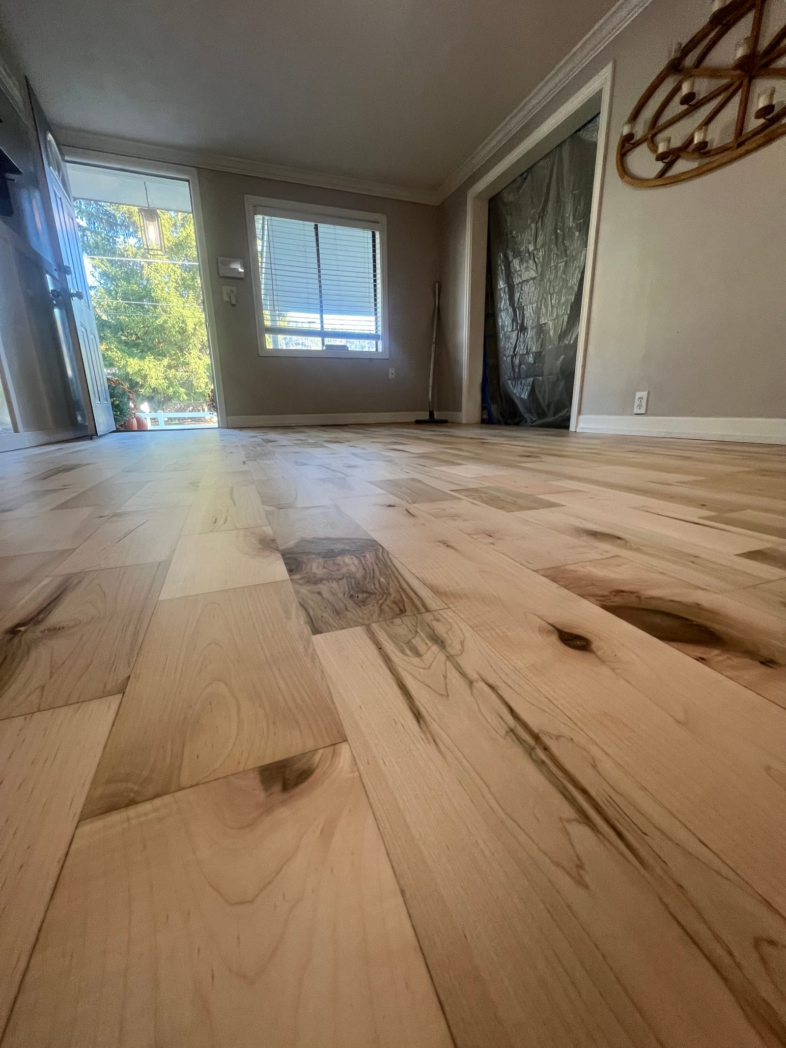 Custom hardwood floor project by Integrity Hardwood LLC, Rathdrum, Idaho
