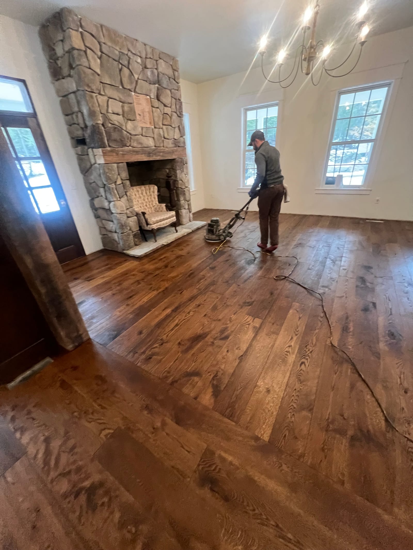 Custom hardwood floor project by Integrity Hardwood LLC, Coeur d’Alene, Idaho