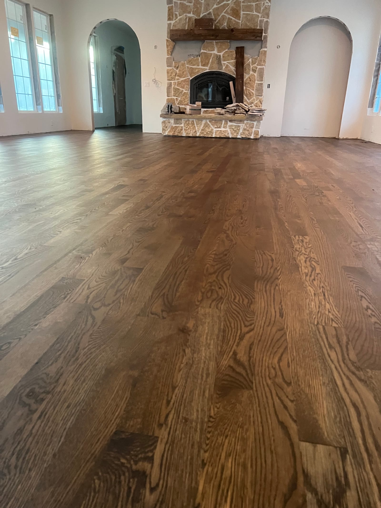 Custom hardwood floor project by Integrity Hardwood LLC, Hayden, Idaho