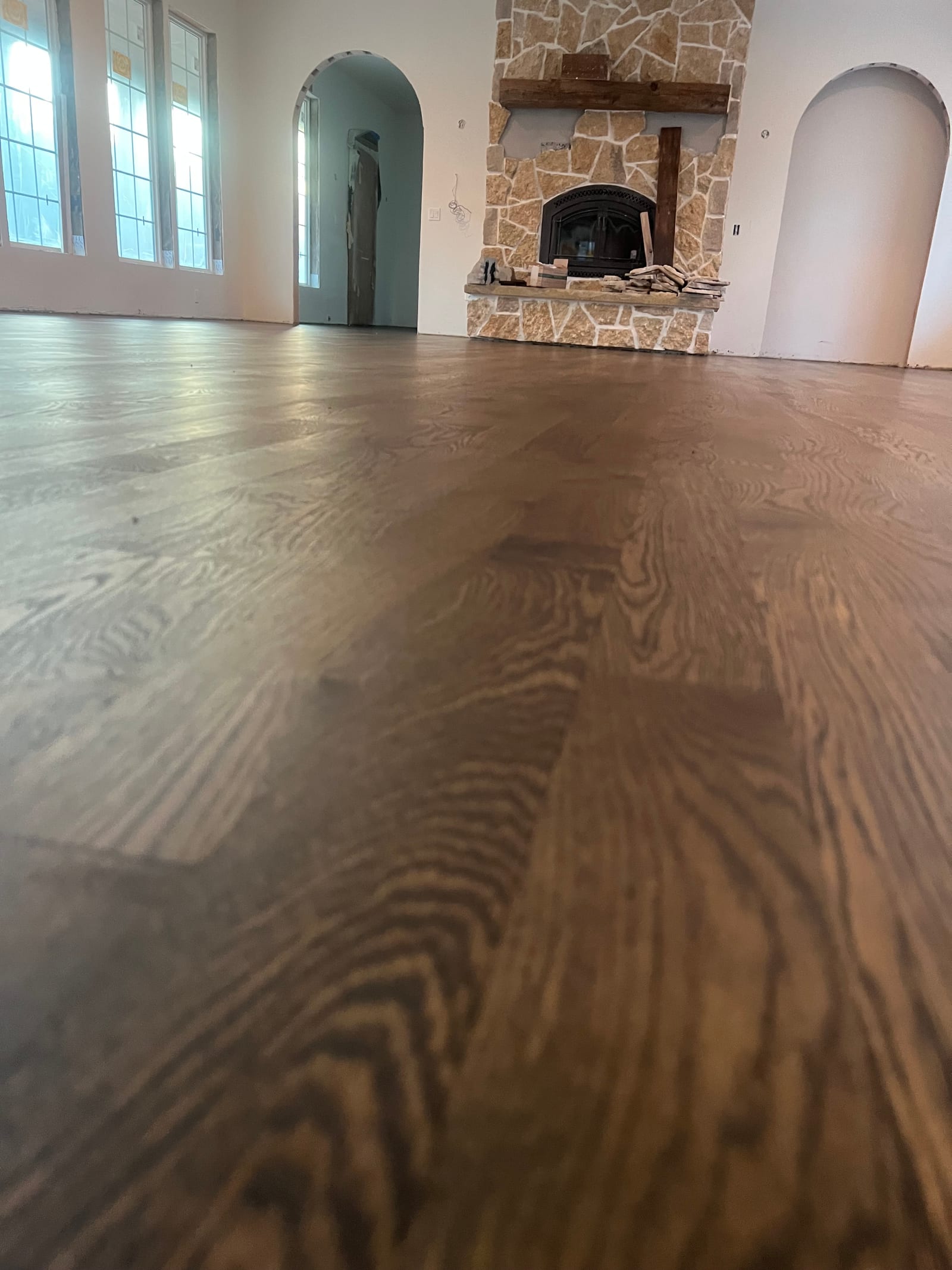 Custom hardwood floor project by Integrity Hardwood LLC, Post Falls, Idaho
