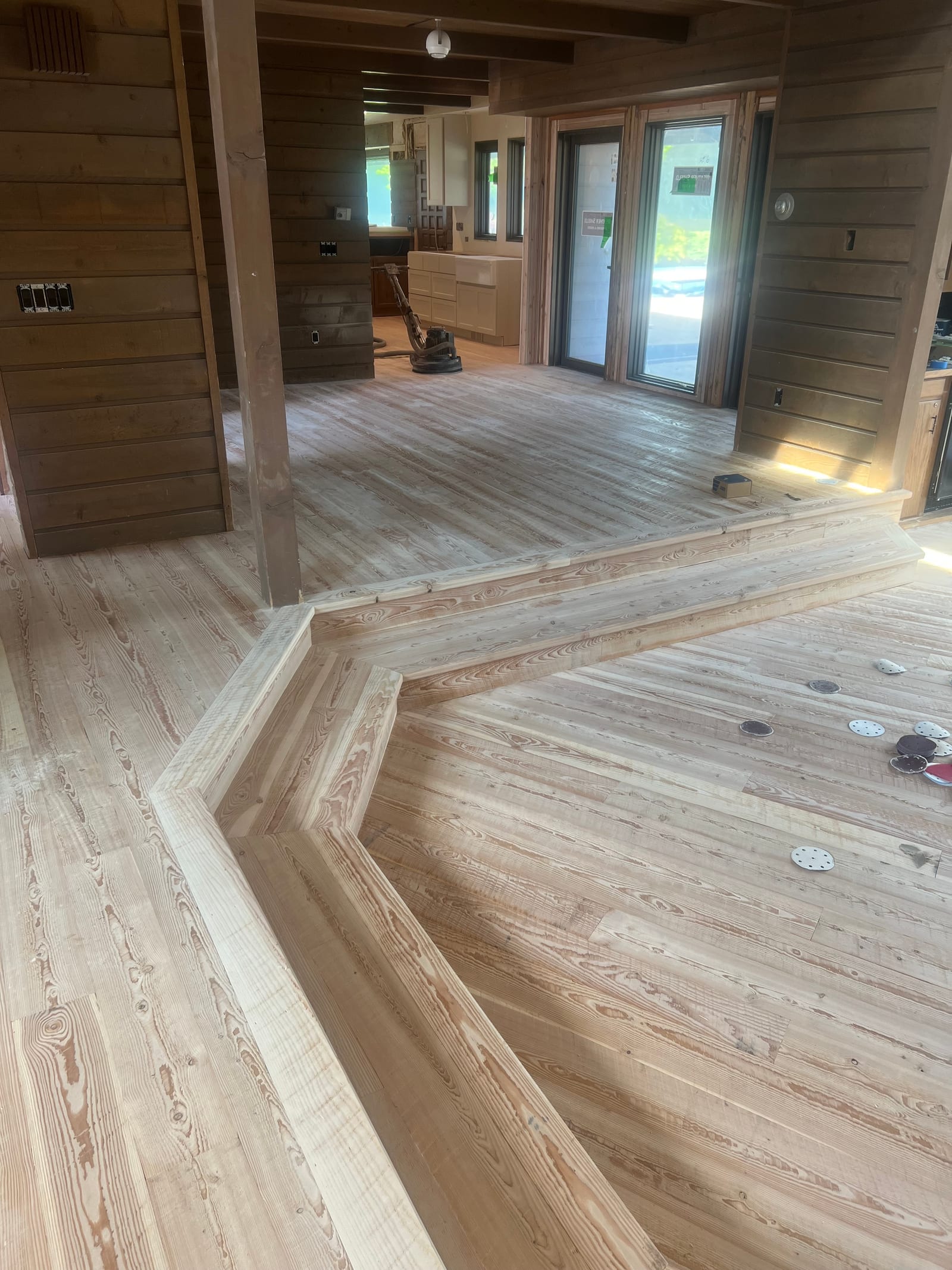 Custom hardwood floor project by Integrity Hardwood LLC, North Idaho