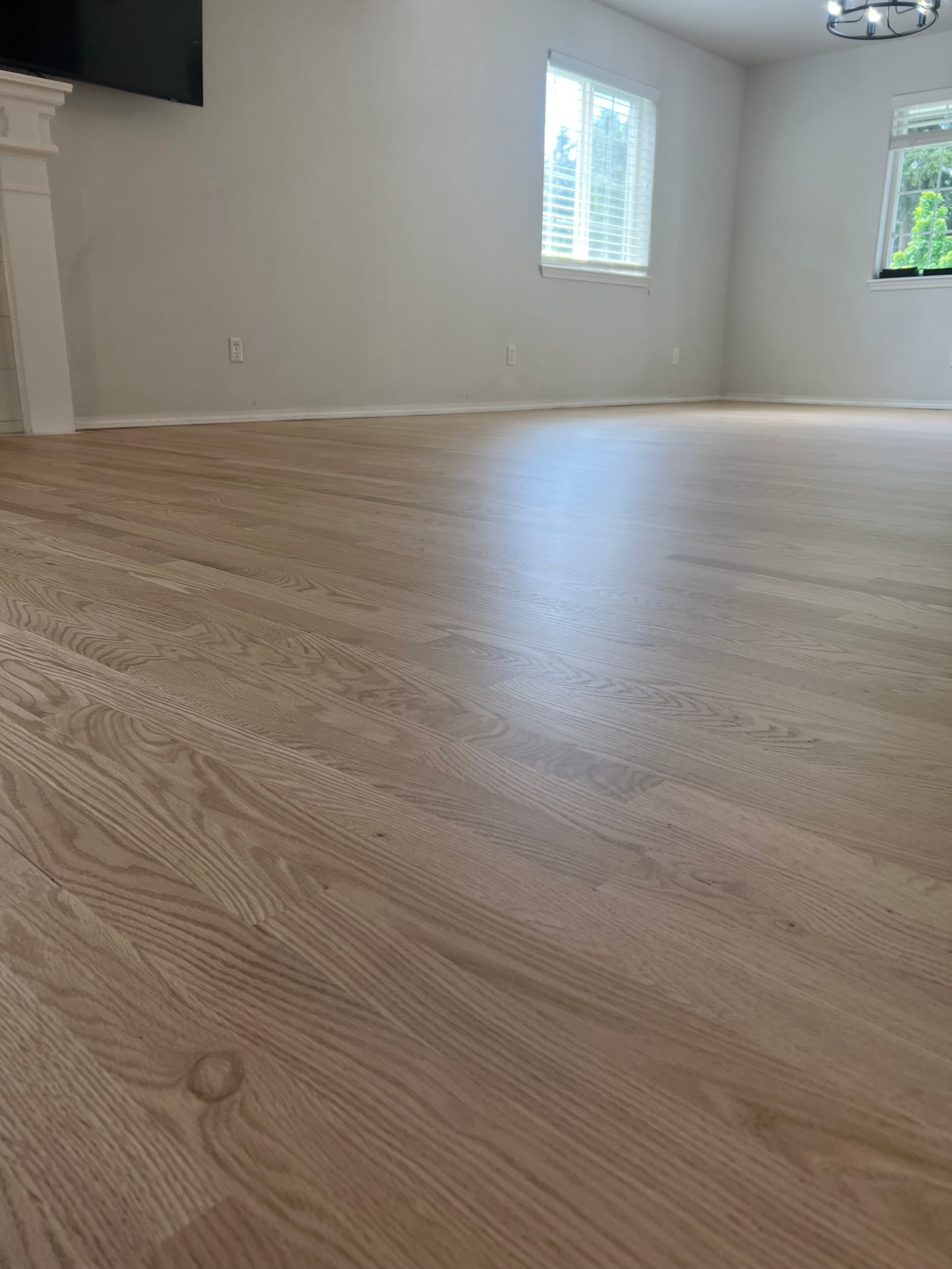 Custom hardwood floor project by Integrity Hardwood LLC, Hayden, Idaho