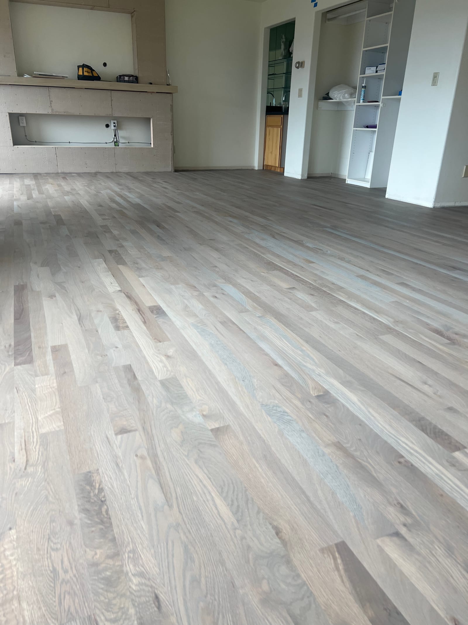 Custom hardwood floor project by Integrity Hardwood LLC, North Idaho