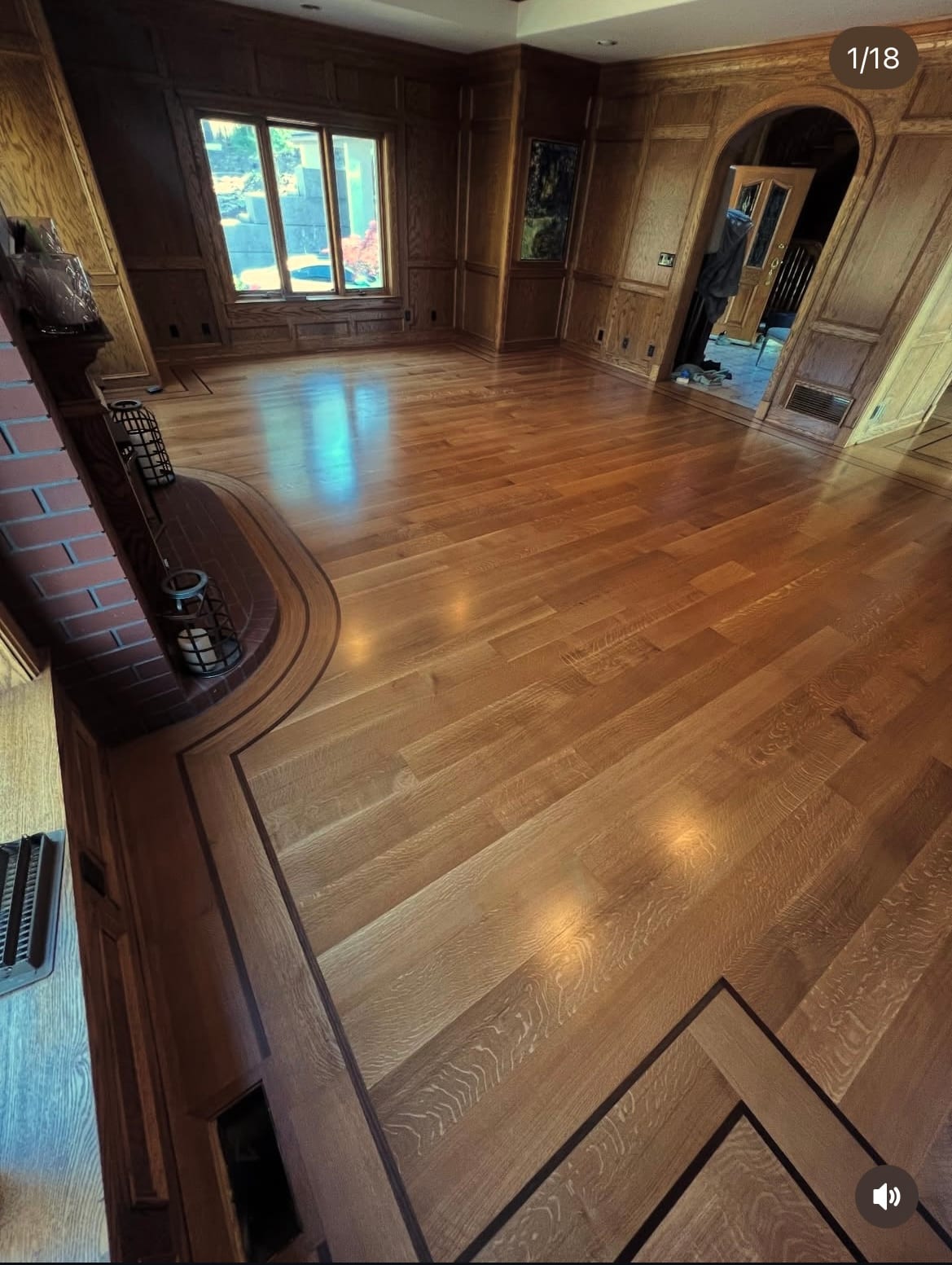 Custom hardwood floor project by Integrity Hardwood LLC, Hayden, Idaho