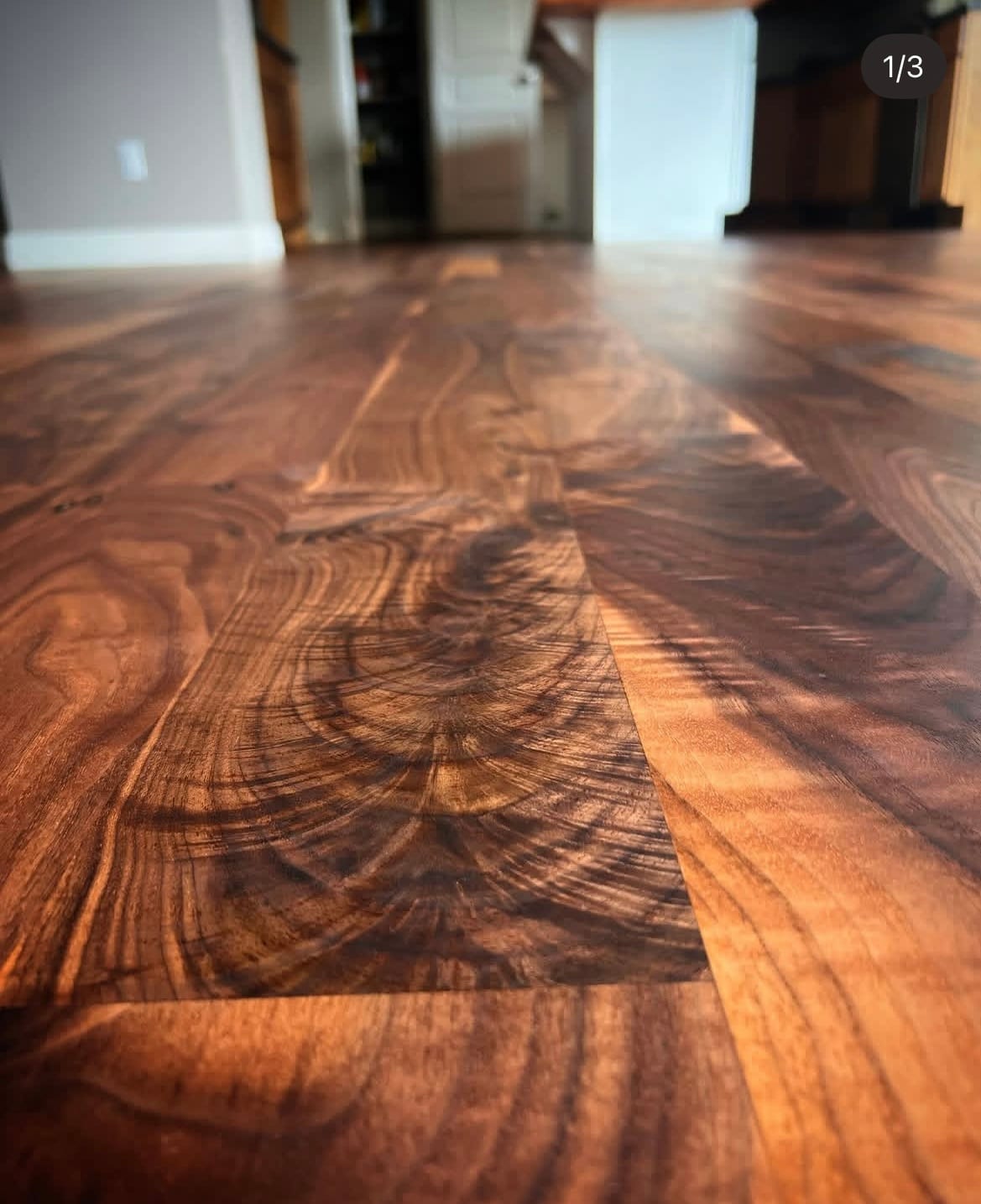 Custom hardwood floor project by Integrity Hardwood LLC, Rathdrum, Idaho