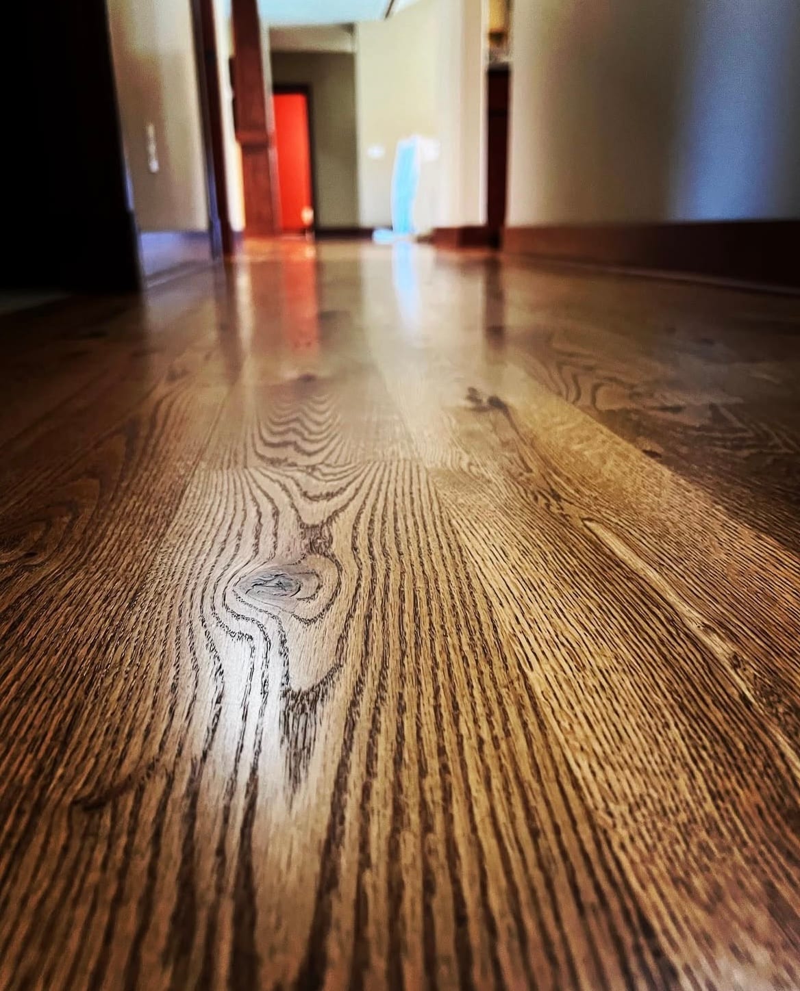 Custom hardwood floor project by Integrity Hardwood LLC, Hayden, Idaho