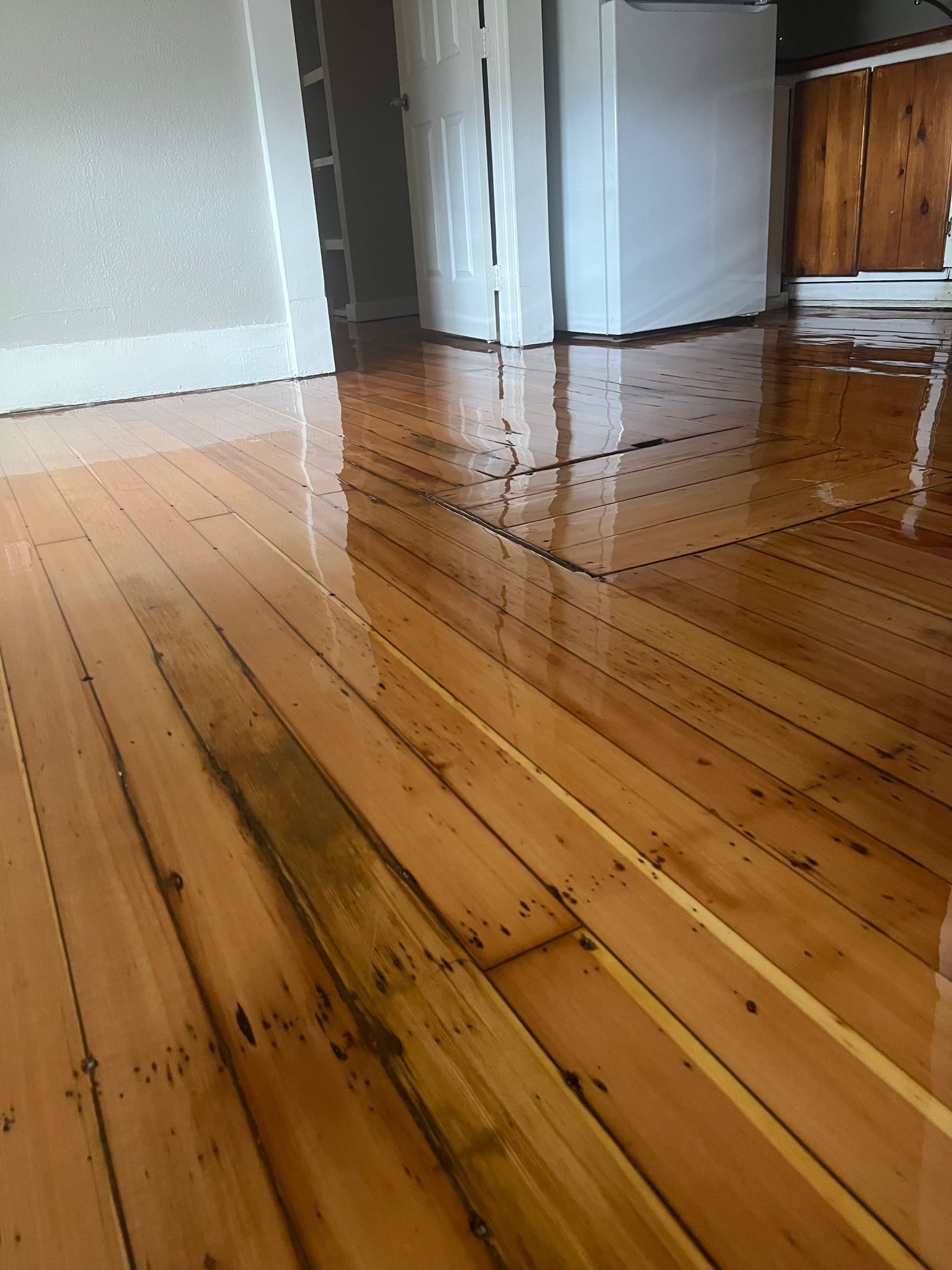 Custom hardwood floor project by Integrity Hardwood LLC, Coeur d’Alene, Idaho