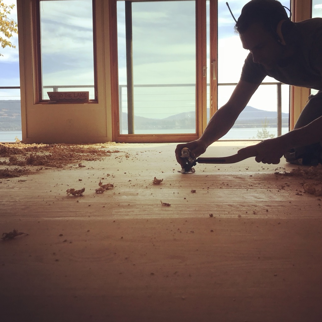 John Sandford, founder of Integrity Hardwood LLC, on a job site in North Idaho