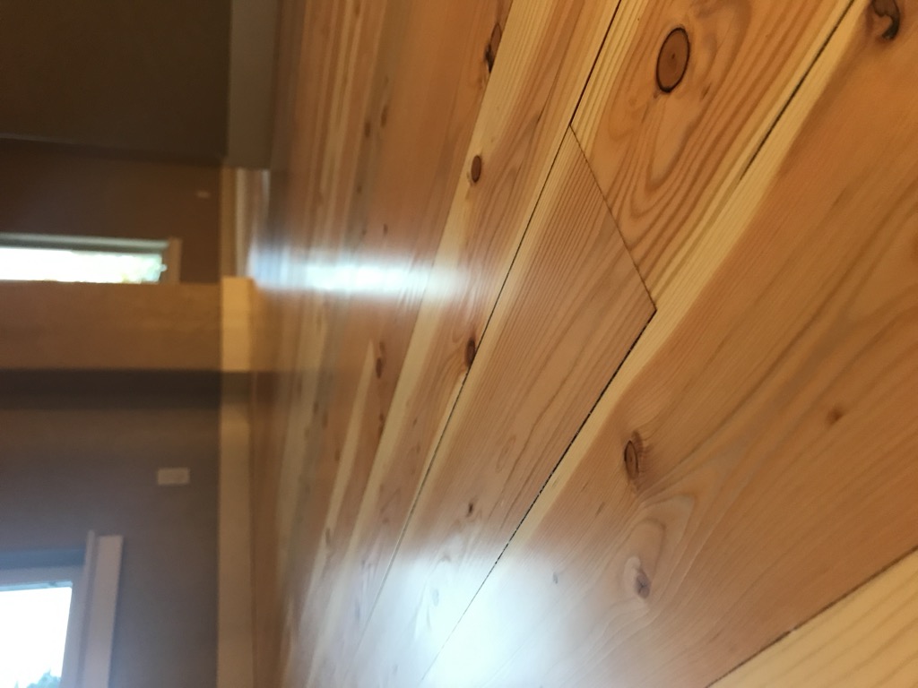 Locally milled Larch hardwood floor